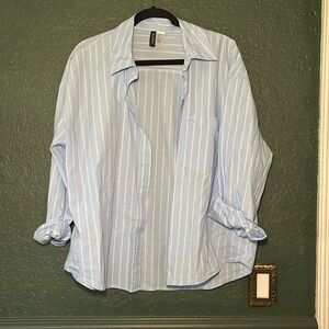 H&M Striped Button Down Top